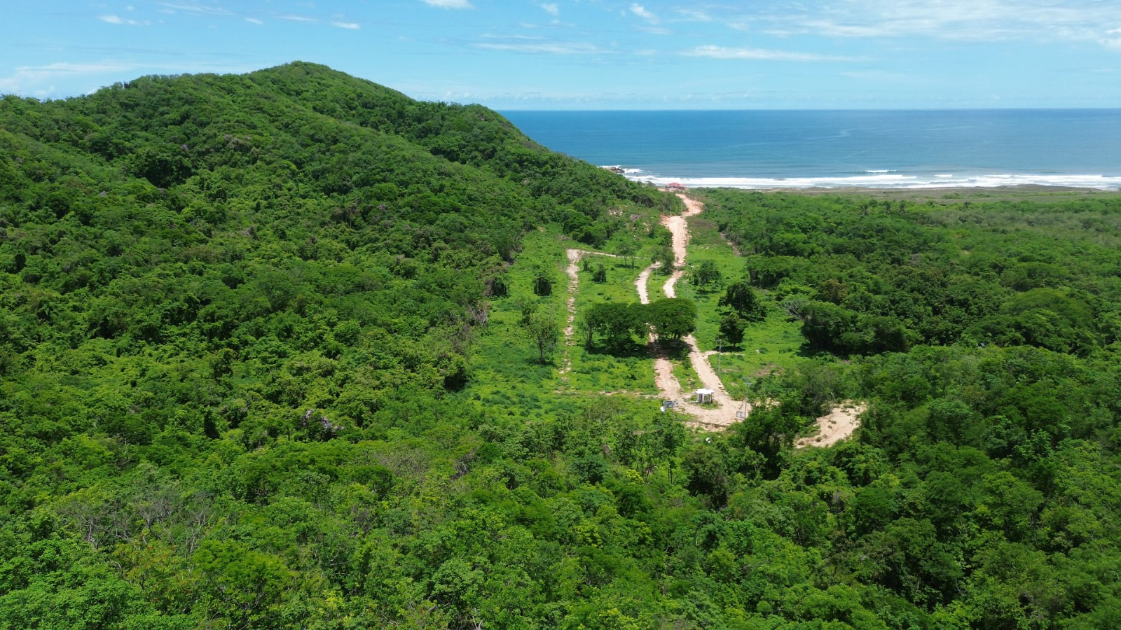 Área de desarrollo con accesos naturales hacia la playa